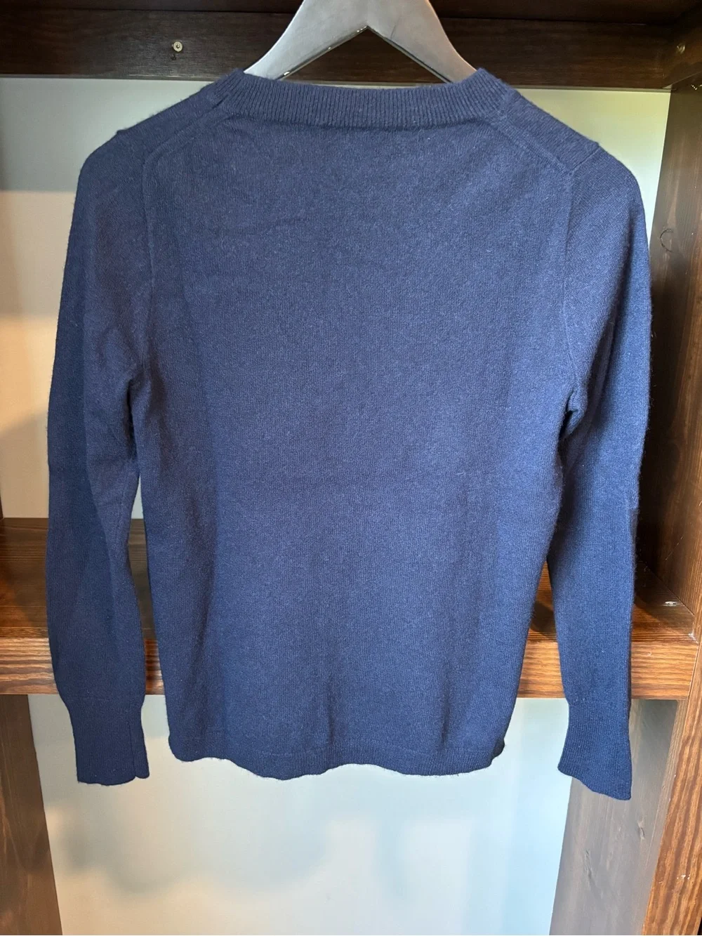 J. Crew Women's Navy Cashmere Crewneck Sweater